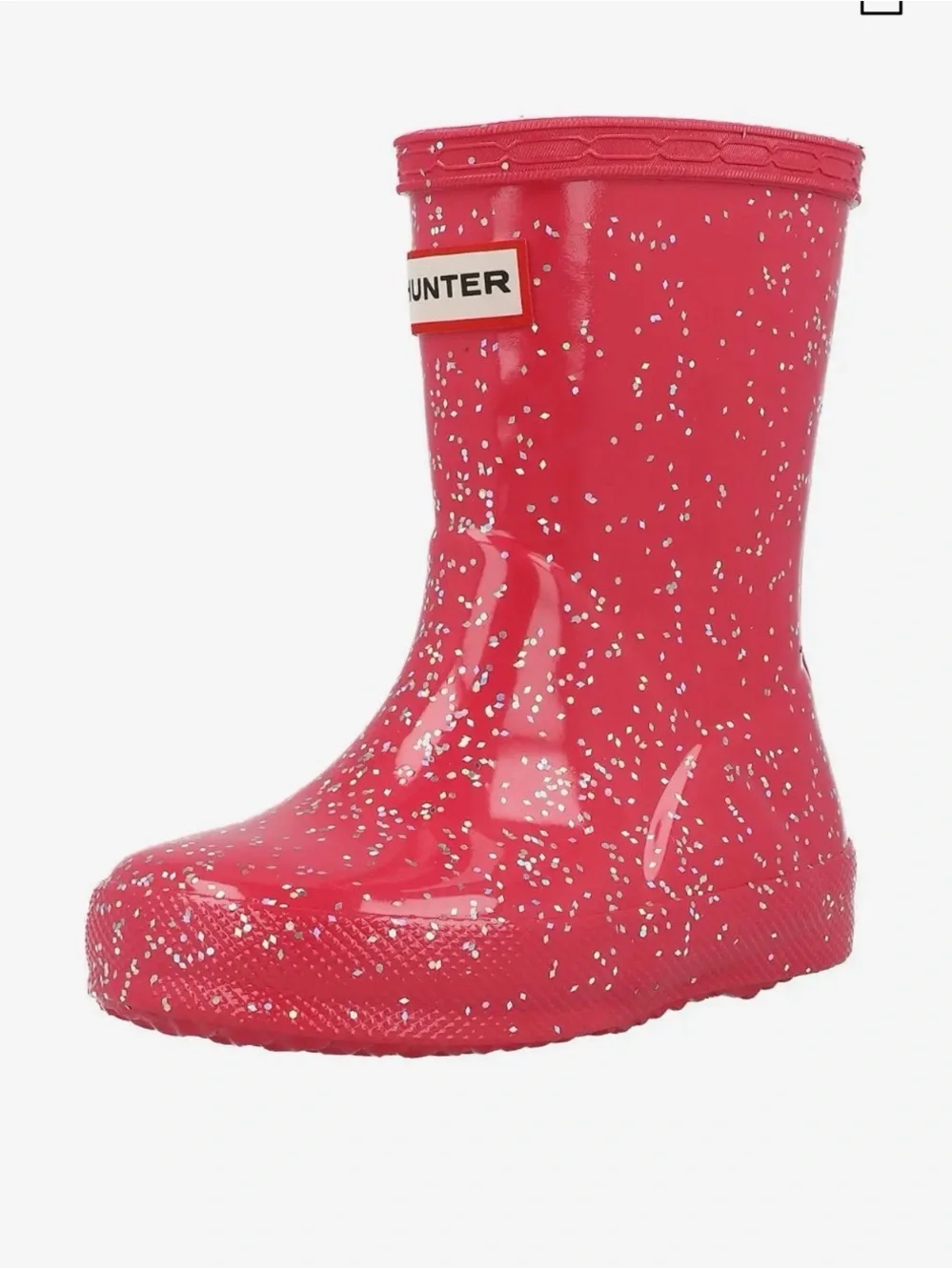 Hunter Kids Classic Pink Glitter Rain Boots - UK size 11 | US size 12